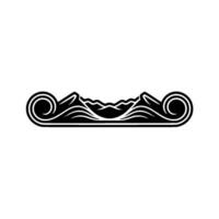 Stylized Mountain Wave Emblem, Minimalist Landscape vector