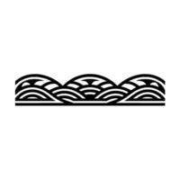 Minimalist Wave Crest Border, Geometric Tranquility vector