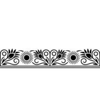 Elegant Floral Border, Vintage , Decorative Element, alternate version 369 vector