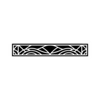Geometric Wave Border, Minimalist - Linear vector
