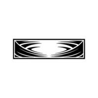 Geometric Tribal Emblem, Dynamic Lines, Modern Abstract vector