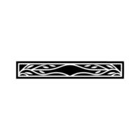 Elegant Botanical Border, Art Deco Style, Leaf vector