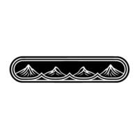 Minimalist Wave Crests, Retro Board vector