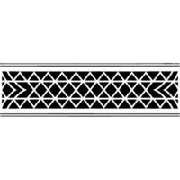 Geometric Tribal Border, Art Deco Style - Triangles vector