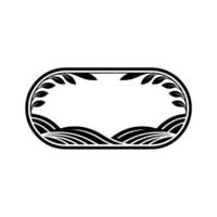 Stylized Landscape Frame, Organic , Vintage Motif vector