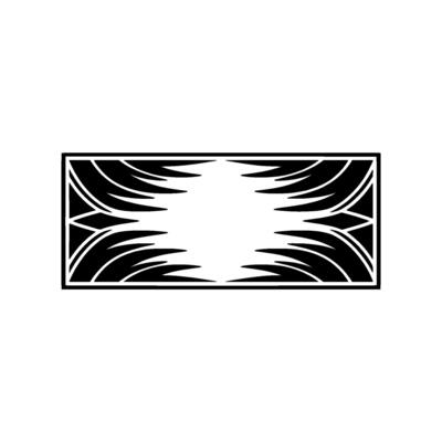 Geometric Feathered Frame, Modern Abstract