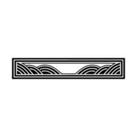 Geometric Wave Horizon, Minimalist - Abstract vector