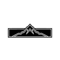Minimalist Mountain Emblem, Bold Horizon vector