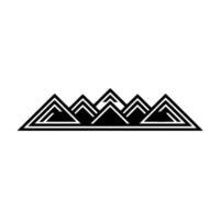 Geometric Mountain Range, Minimalist Silhouette, Elevated Perspective vector