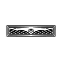 Serene Landscape Emblem, Minimalist - Hills vector