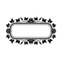 Elegant Botanical Frame, Vintage Element, Roses vector