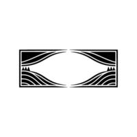 Geometric Landscape Frame, Minimalist - Abstract vector