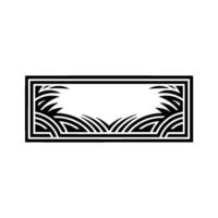 Geometric Grassscape Emblem, Minimalist vector