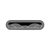 Minimalist Wave Crest Emblem, Tranquil Horizon, Abstract vector