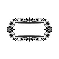 Elegant Floral Frame, Vintage , Decorative Border, alternate version 11 vector