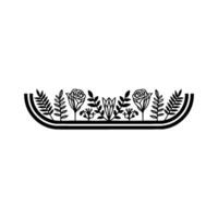 Botanical Arch Elegant Floral Border vector