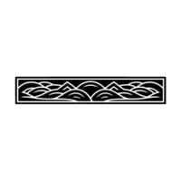 Stylized Wave Border, Celtic , Minimalist Ornamentation vector