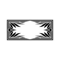 Geometric Botanical Frame, Art Deco Style vector