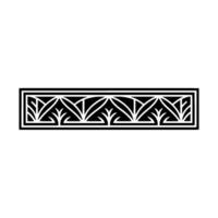 Geometric Bamboo Border, Art Deco Style vector