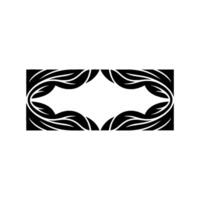 Abstract Swirl Frame, Minimalist , Element vector
