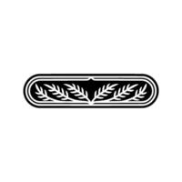 Elegant Laurel Emblem, Vintage Style vector