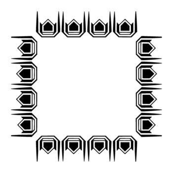 Geometric Deco Frame, Minimalist , Abstract Pattern, Symmetrical vector