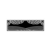 Geometric Harvest Stylized Wheat Fields Emblem, Abstract vector