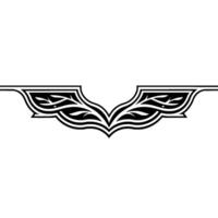 Stylized Winged Ornament, Vintage Border vector