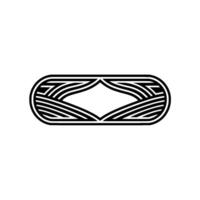Geometric Deco Emblem, Subtle Gradient, Elegant vector