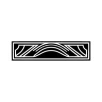 Abstract Wave Geometric Emblem, Modern Minimalism vector