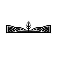 Minimalist Landscape Emblem Growth, Serenity, and Rural Heritage vector