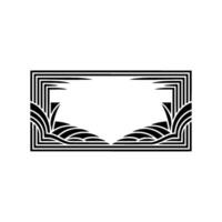 Geometric Deco Frame, Minimalist , Abstract Pattern, Border vector