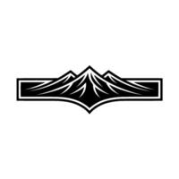 Geometric Mountain Crest Emblem, Bold Minimalist, Abstract vector