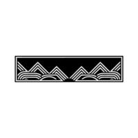 Geometric Wave Border, Art Deco Style, Luxury vector