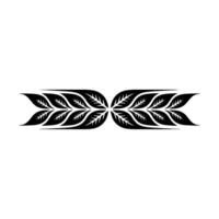 Stylized Leaf Border, Minimalist , Elegant Emblem vector