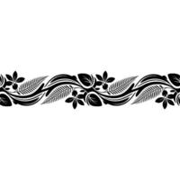 Elegant Floral Border, Vintage Style, Decorative Element, alternate version 41 vector