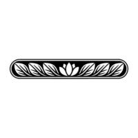 Elegant Botanical Border, Minimalist, Lotus vector