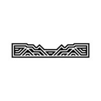 Geometric Tribal Border, Modern Abstract, Lineart vector