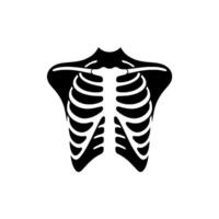 Minimalist Ribcage Silhouette, Stark Contrast vector