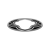 Abstract Wave Steering Wheel Emblem, Minimalist vector