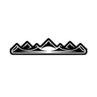Minimalist Mountain Range Emblem, Bold Silhouette vector