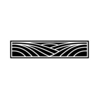 Abstract Landscape, Linear Ridge, Minimalist , Serene Silhouette vector