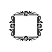 Elegant Floral Frame, Vintage , Decorative Border, alternate version 12 vector