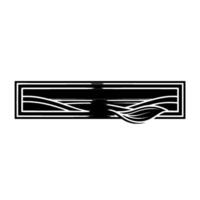 Abstract Ocean Wave Border, Minimalist vector