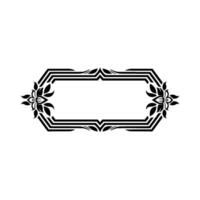 Elegant Deco Frame, Botanical Ornamentation vector
