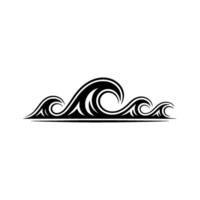 Dynamic Wave Crest, Minimalist Oceanic vector