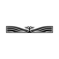 Minimalist Tree Wave Emblem, Growth Harmony vector