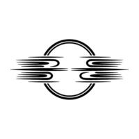 Minimalist Circular Wave Emblem, Modern vector