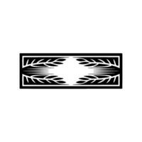 Geometric Laurel Emblem, Minimalist, Decorative vector