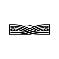 Abstract Landscape Ascent, Minimalist Emblem vector